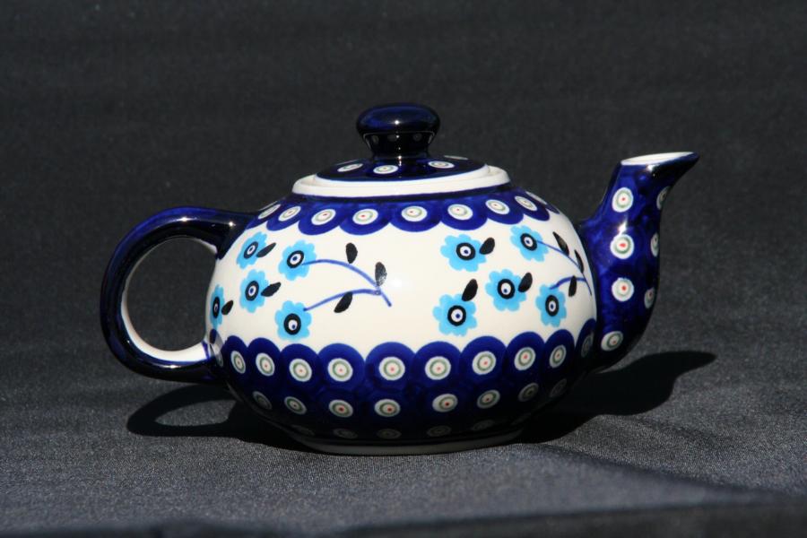Boleslawiec 2 cup Teapot baby Blue flowers